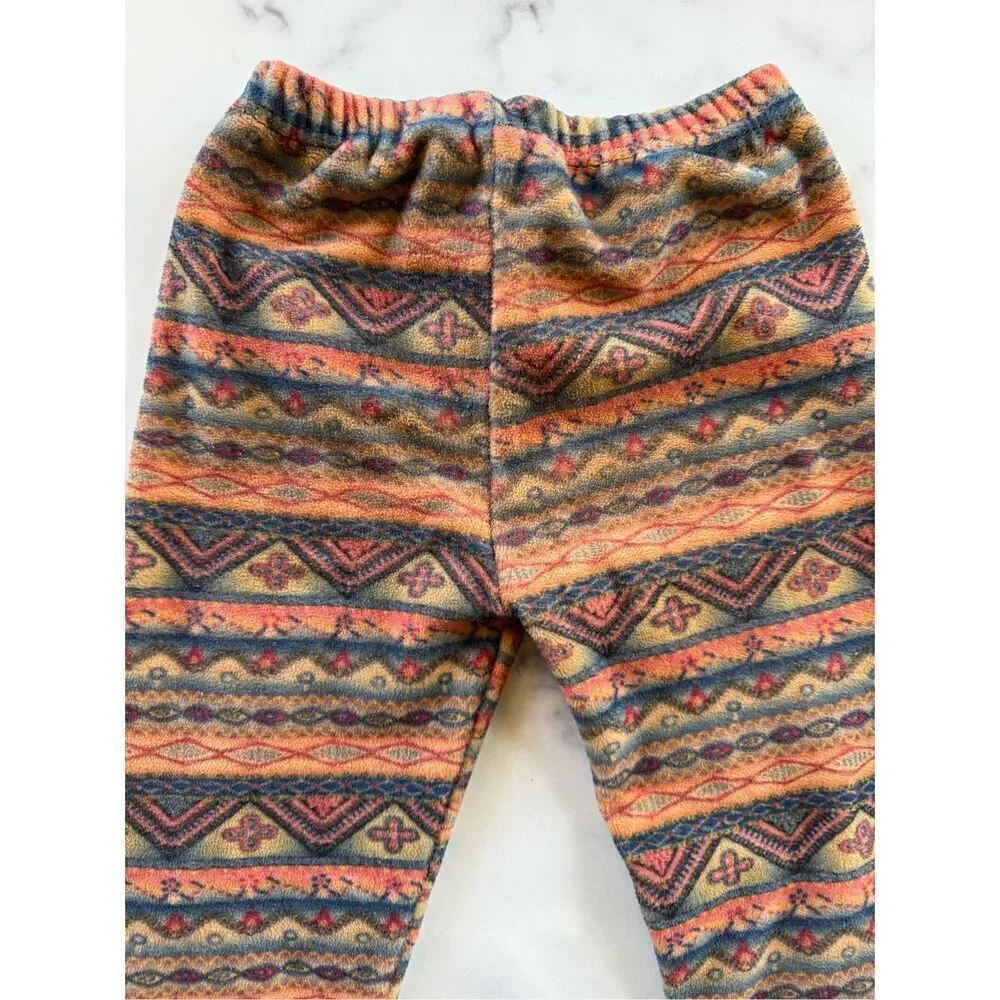 Kids 2T toddler chevron Aztec boho Montana Mountains Santa Fe style fleece leggi